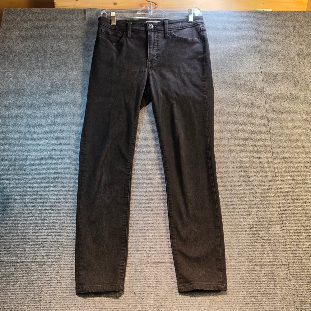 Madewell Roadtripper Jeans Women 29 Black Good High Rise Skinny Ankle Denim